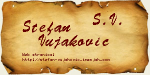 Stefan Vujaković vizit kartica